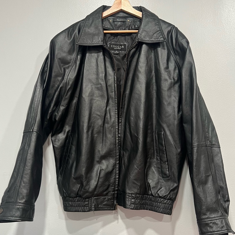 Cougar men‎ genuine leather men jacket size XL